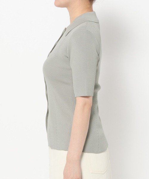 mysty woman（ミスティウーマン）の「UVカットニットポロカーディガン 666168（カーディガン/ボレロ・レディース・ライトグレー/ベージュ/オフホワイト/ブラック・FREE）」の21枚目の写真