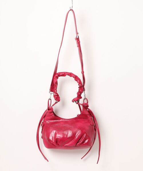 Desigual（デシグアル）の「フラワーアップリケ×ギャザーハンドルミニショルダーバッグ（ハンドバッグ・レディース・レッド・FREE）」の7枚目の写真