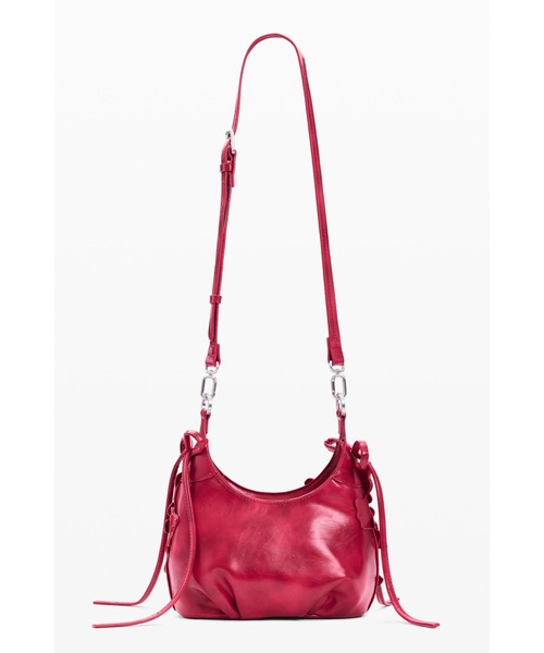 Desigual（デシグアル）の「フラワーアップリケ×ギャザーハンドルミニショルダーバッグ（ハンドバッグ・レディース・レッド・FREE）」の4枚目の写真