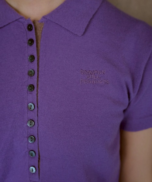 common gull products.(コモンガルプロダクツ)の「気温に甘えるポロニット(ニット/セーター・レディース・パープル系/カーキ/レッド系・LARGE/MEDIUM/SMALL)」の18枚目の写真