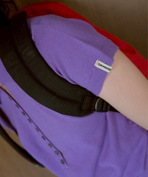 common gull products.(コモンガルプロダクツ)の「気温に甘えるポロニット(ニット/セーター・レディース・パープル系/カーキ/レッド系・LARGE/MEDIUM/SMALL)」の21枚目の写真