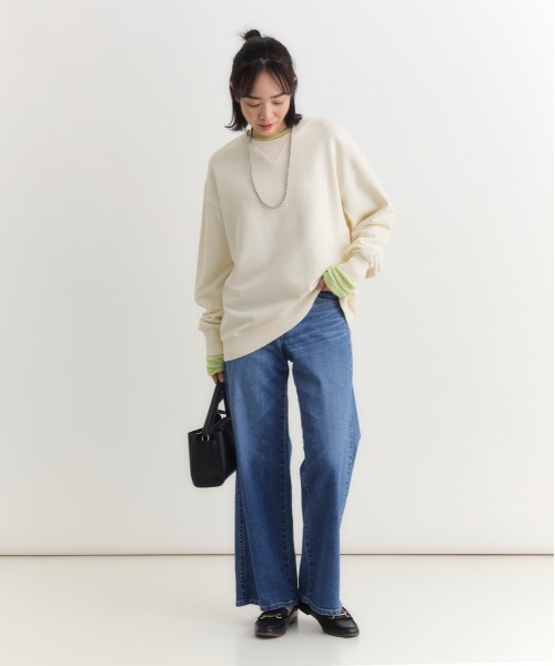 SOMETHING(サムシング)の「SOMETHING(サムシング)【レディース】「LISA」セミワイドパンツ(デニムパンツ・レディース・ダークインディゴブルー・27inch/31inch/30inch/29inch/28inch/26inch/25inch)」の5枚目の写真