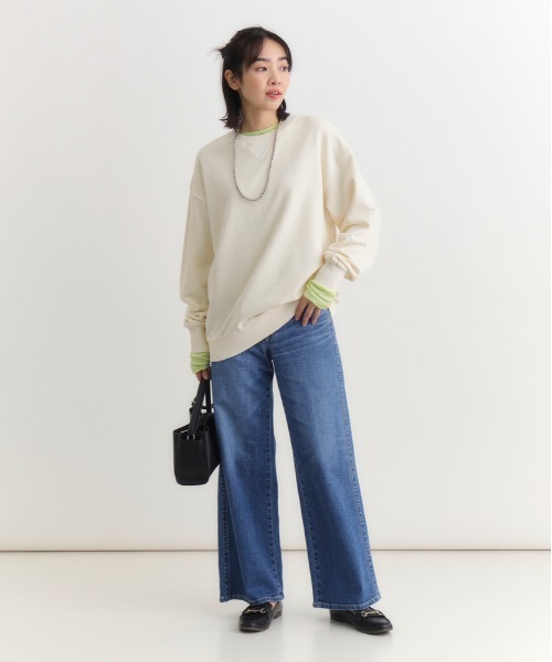 SOMETHING(サムシング)の「SOMETHING(サムシング)【レディース】「LISA」セミワイドパンツ(デニムパンツ・レディース・ダークインディゴブルー・27inch/31inch/30inch/29inch/28inch/26inch/25inch)」の6枚目の写真