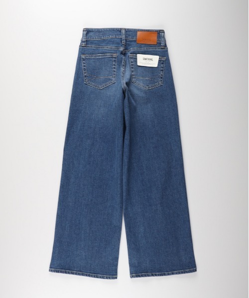 SOMETHING(サムシング)の「SOMETHING(サムシング)【レディース】「LISA」セミワイドパンツ(デニムパンツ・レディース・ダークインディゴブルー・27inch/31inch/30inch/29inch/28inch/26inch/25inch)」の8枚目の写真