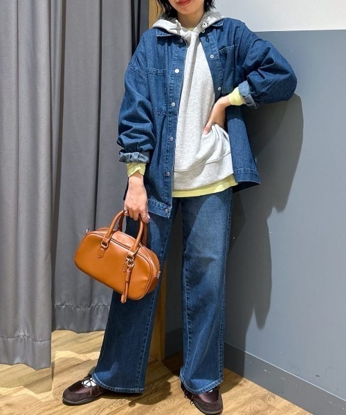 SOMETHING(サムシング)の「SOMETHING(サムシング)【レディース】「LISA」セミワイドパンツ(デニムパンツ・レディース・ダークインディゴブルー・27inch/31inch/30inch/29inch/28inch/26inch/25inch)」の17枚目の写真