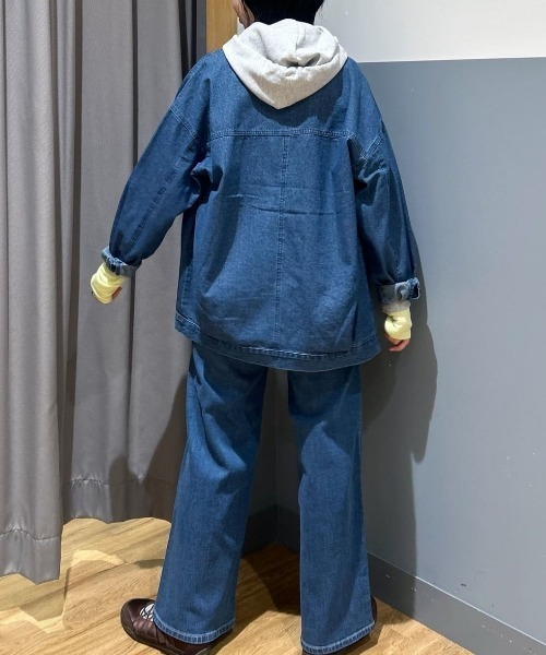 SOMETHING(サムシング)の「SOMETHING(サムシング)【レディース】「LISA」セミワイドパンツ(デニムパンツ・レディース・ダークインディゴブルー・27inch/31inch/30inch/29inch/28inch/26inch/25inch)」の15枚目の写真