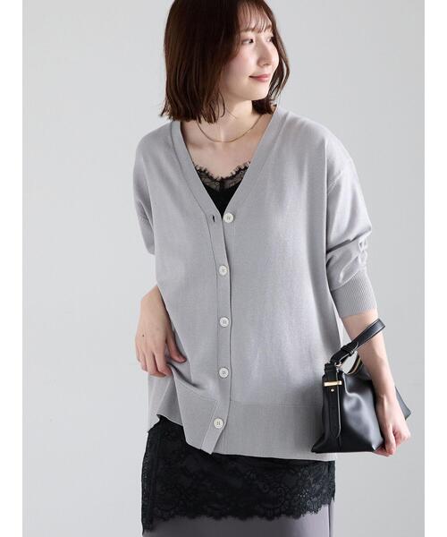 Te chichi(テチチ)の「【雑誌掲載】2WAYカシュクールVネックカーディガン《2026 spring catalog item》(カーディガン/ボレロ・レディース・グリーン/ネイビー/シルバー/ベージュ・F)」の7枚目の写真