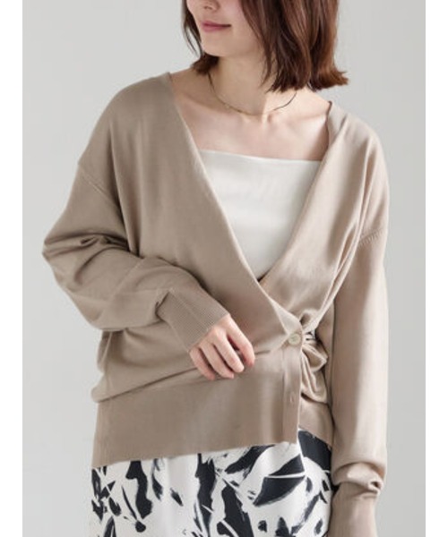 Te chichi(テチチ)の「【雑誌掲載】2WAYカシュクールVネックカーディガン《2026 spring catalog item》(カーディガン/ボレロ・レディース・グリーン/ネイビー/シルバー/ベージュ・F)」の6枚目の写真