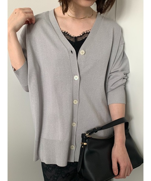 Te chichi(テチチ)の「【雑誌掲載】2WAYカシュクールVネックカーディガン《2026 spring catalog item》(カーディガン/ボレロ・レディース・グリーン/ネイビー/シルバー/ベージュ・F)」の13枚目の写真