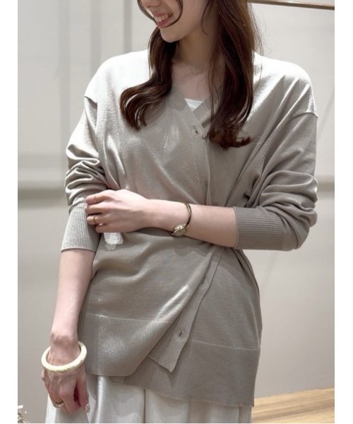 Te chichi(テチチ)の「2WAYカシュクールVネックカーディガン《2026 spring catalog item》(カーディガン/ボレロ・レディース・グリーン/ネイビー/シルバー/ベージュ・F)」の15枚目の写真