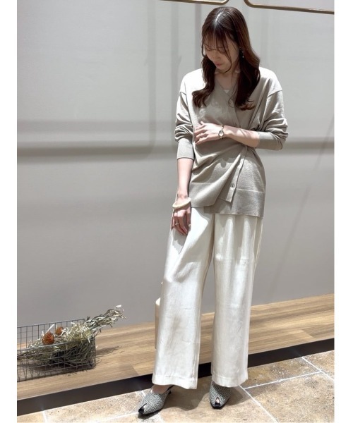 Te chichi(テチチ)の「2WAYカシュクールVネックカーディガン《2026 spring catalog item》(カーディガン/ボレロ・レディース・グリーン/ネイビー/シルバー/ベージュ・F)」の13枚目の写真