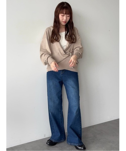 Te chichi(テチチ)の「2WAYカシュクールVネックカーディガン《2026 spring catalog item》(カーディガン/ボレロ・レディース・グリーン/ネイビー/シルバー/ベージュ・F)」の21枚目の写真