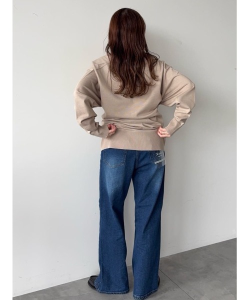 Te chichi(テチチ)の「2WAYカシュクールVネックカーディガン《2026 spring catalog item》(カーディガン/ボレロ・レディース・グリーン/ネイビー/シルバー/ベージュ・F)」の19枚目の写真