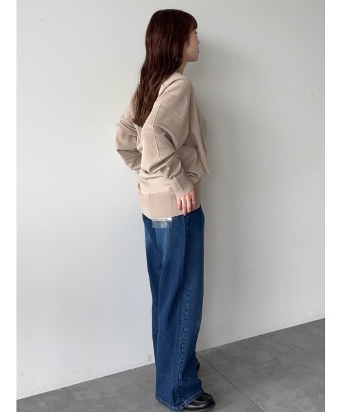 Te chichi(テチチ)の「2WAYカシュクールVネックカーディガン《2026 spring catalog item》(カーディガン/ボレロ・レディース・グリーン/ネイビー/シルバー/ベージュ・F)」の18枚目の写真