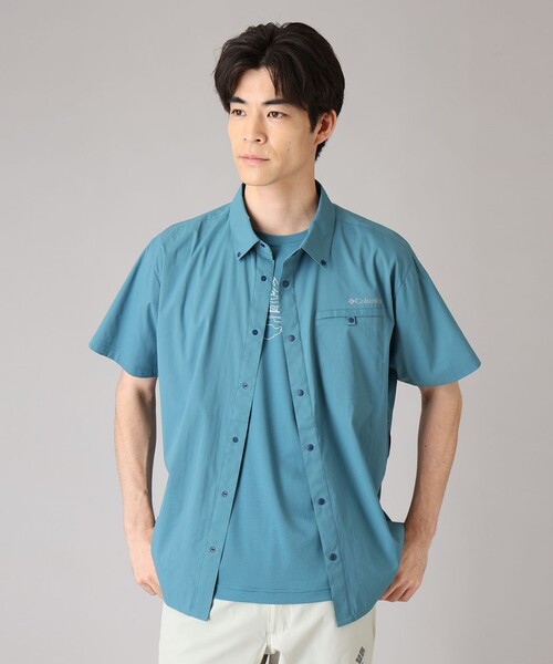 Columbia(コロンビア)の「UVカット Columbia/ トレイルラッシュ ショートスリーブ シャツ /コロンビア(シャツ/ブラウス・メンズ・ミント/ライトオリーブ/グリーン・M/XL/S/L)」の11枚目の写真