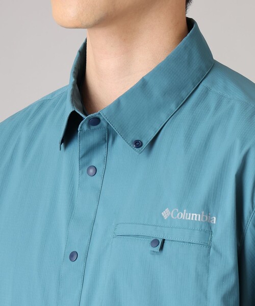 Columbia(コロンビア)の「UVカット Columbia/ トレイルラッシュ ショートスリーブ シャツ /コロンビア(シャツ/ブラウス・メンズ・ミント/ライトオリーブ/グリーン・M/XL/S/L)」の13枚目の写真