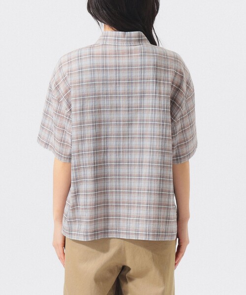 BEAMS BOY(ビームスボーイ)の「【7/31再値下げ】ボーイ チェック ショートスリーブ(シャツ/ブラウス・レディース・ベージュ/サックスブルー・ONE SIZE)」の18枚目の写真