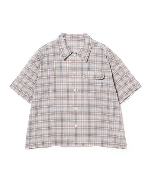 BEAMS BOY(ビームスボーイ)の「【7/31再値下げ】ボーイ チェック ショートスリーブ(シャツ/ブラウス・レディース・ベージュ/サックスブルー・ONE SIZE)」の22枚目の写真