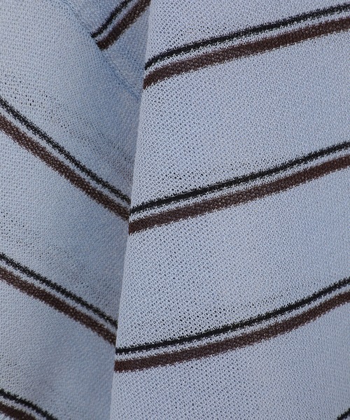 CLANE(クラネ)の「【CLANE/クラネ】SPONGY SHEER POLO KNIT TOPS/スポンジシアーポロニットトップス(ニット/セーター・レディース・ブルー/アイボリー/ネイビー・1)」の9枚目の写真