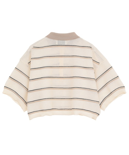 CLANE(クラネ)の「【CLANE/クラネ】SPONGY SHEER POLO KNIT TOPS/スポンジシアーポロニットトップス(ニット/セーター・レディース・ブルー/アイボリー/ネイビー・1)」の10枚目の写真