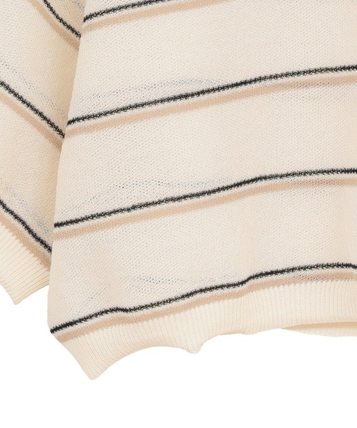 CLANE(クラネ)の「【CLANE/クラネ】SPONGY SHEER POLO KNIT TOPS/スポンジシアーポロニットトップス(ニット/セーター・レディース・ブルー/アイボリー/ネイビー・1)」の14枚目の写真