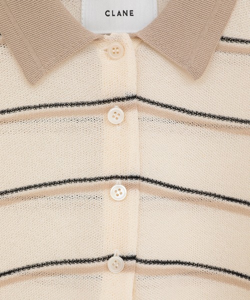 CLANE(クラネ)の「【CLANE/クラネ】SPONGY SHEER POLO KNIT TOPS/スポンジシアーポロニットトップス(ニット/セーター・レディース・ブルー/アイボリー/ネイビー・1)」の13枚目の写真