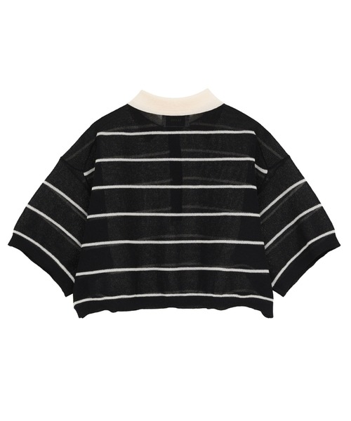 CLANE(クラネ)の「【CLANE/クラネ】SPONGY SHEER POLO KNIT TOPS/スポンジシアーポロニットトップス(ニット/セーター・レディース・ブルー/アイボリー/ネイビー・1)」の16枚目の写真