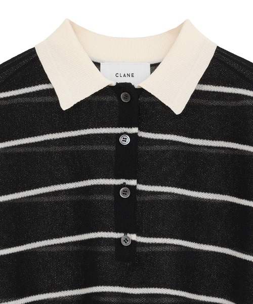 CLANE(クラネ)の「【CLANE/クラネ】SPONGY SHEER POLO KNIT TOPS/スポンジシアーポロニットトップス(ニット/セーター・レディース・ブルー/アイボリー/ネイビー・1)」の17枚目の写真