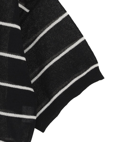 CLANE(クラネ)の「【CLANE/クラネ】SPONGY SHEER POLO KNIT TOPS/スポンジシアーポロニットトップス(ニット/セーター・レディース・ブルー/アイボリー/ネイビー・1)」の18枚目の写真
