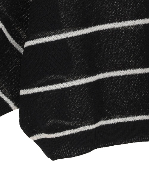 CLANE(クラネ)の「【CLANE/クラネ】SPONGY SHEER POLO KNIT TOPS/スポンジシアーポロニットトップス(ニット/セーター・レディース・ブルー/アイボリー/ネイビー・1)」の19枚目の写真