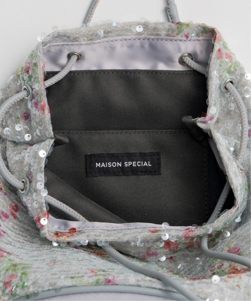 MAISON SPECIAL（メゾンスペシャル）の「【2026SUMMER PRE-ORDER】Flower Sequin Drawstring Bag/フラワースパンコールドローストリングバッグ（ショルダーバッグ・レディース・マルチ・FREE）」の5枚目の写真