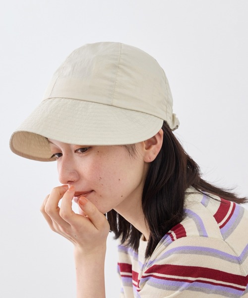 ROPE' PICNIC(ロペピクニック)の「ギャザータフタキャスキャップ(キャップ・レディース・ホワイト系その他/ブラック/ブルー系その他4・FREE)」の2枚目の写真