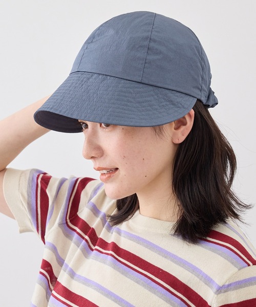 ROPE' PICNIC(ロペピクニック)の「ギャザータフタキャスキャップ(キャップ・レディース・ホワイト系その他/ブラック/ブルー系その他4・FREE)」の3枚目の写真