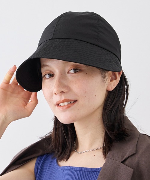 ROPE' PICNIC(ロペピクニック)の「ギャザータフタキャスキャップ(キャップ・レディース・ホワイト系その他/ブラック/ブルー系その他4・FREE)」の1枚目の写真