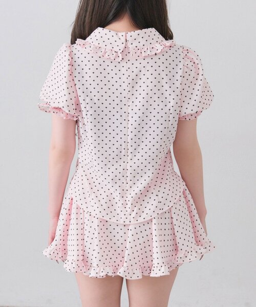 OLIVE des OLIVE(オリーブデオリーブ)の「【インフルエンサー企画】miko heart fluffy blouse(シャツ/ブラウス・レディース・オフホワイト/ピンク・FREE)」の17枚目の写真