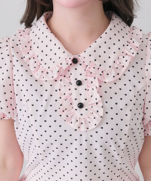 OLIVE des OLIVE(オリーブデオリーブ)の「【インフルエンサー企画】miko heart fluffy blouse(シャツ/ブラウス・レディース・オフホワイト/ピンク・FREE)」の18枚目の写真