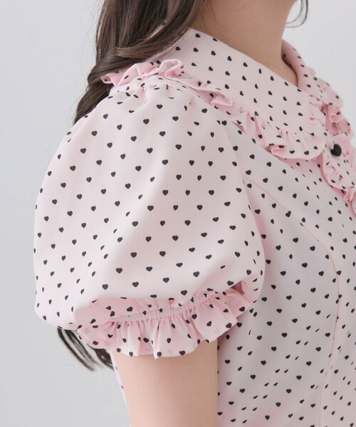 OLIVE des OLIVE(オリーブデオリーブ)の「【インフルエンサー企画】miko heart fluffy blouse(シャツ/ブラウス・レディース・オフホワイト/ピンク・FREE)」の20枚目の写真