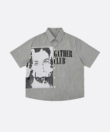 Face Print Check Shirt