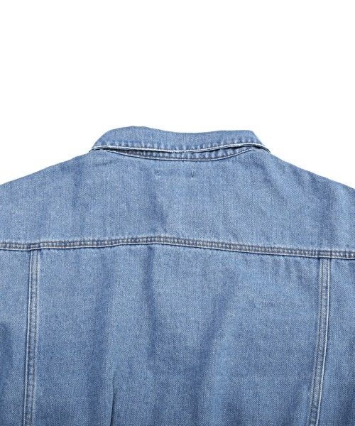LUXSTYLE(ラグスタイル)の「ユーズド加工デニムジャケット(デニムジャケット・メンズ・ブルー/ブラック・M/XL/L)」の16枚目の写真