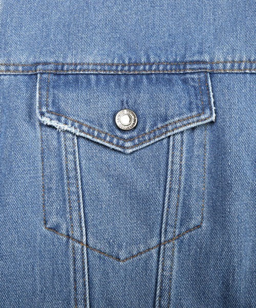 LUXSTYLE(ラグスタイル)の「ユーズド加工デニムジャケット(デニムジャケット・メンズ・ブルー/ブラック・M/XL/L)」の17枚目の写真