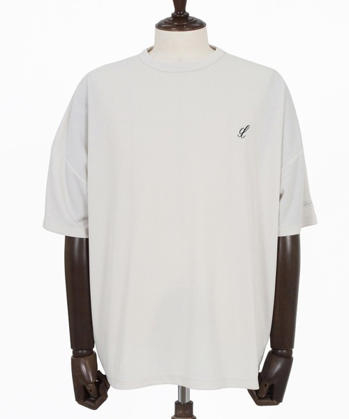 GLIMCLAP（グリムクラップ）の「mt10462- Sheer Waffle Fabric T-shirt トラックTシャツ(202-060-gls-cg)（Tシャツ/カットソー・メンズ・キナリ/パープル/ブラック・S/M/L）」の21枚目の写真