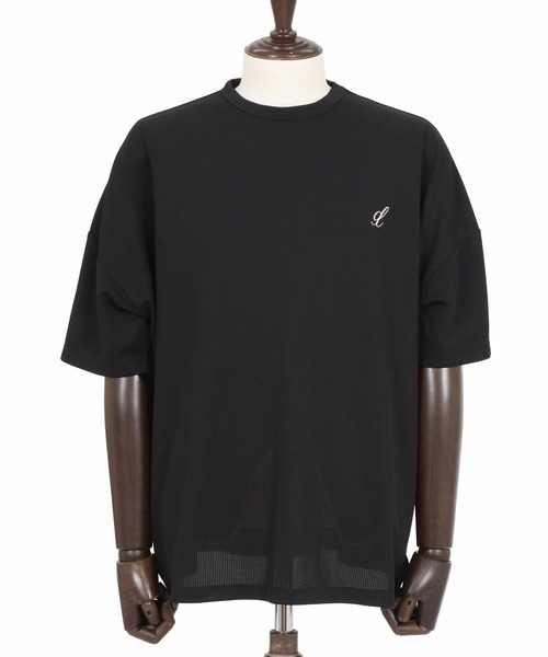 GLIMCLAP（グリムクラップ）の「mt10462- Sheer Waffle Fabric T-shirt トラックTシャツ(202-060-gls-cg)（Tシャツ/カットソー・メンズ・キナリ/パープル/ブラック・S/M/L）」の22枚目の写真