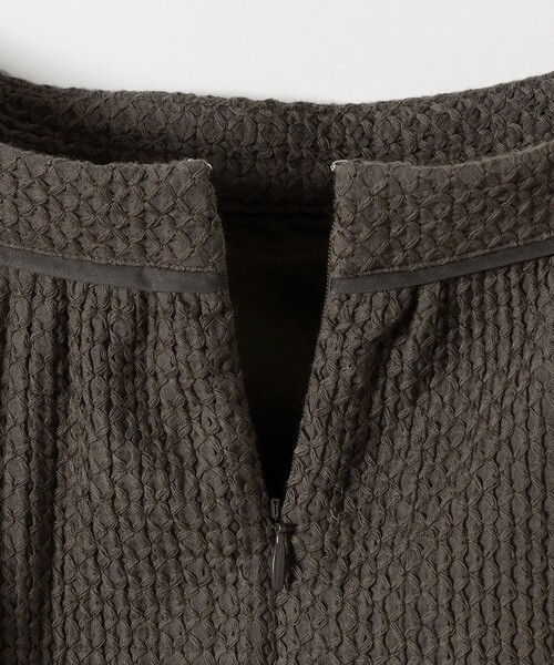 quaranciel（カランシエル）の「quaranciel:〈手洗い可能〉コットン 刺繍 パイピング フレア スカート（スカート・レディース・ブラック/チャコールグレー・ONE SIZE）」の18枚目の写真