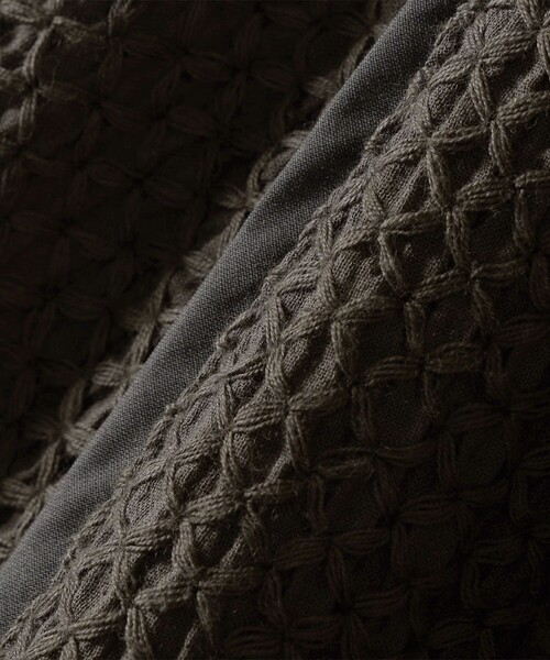 quaranciel（カランシエル）の「quaranciel:〈手洗い可能〉コットン 刺繍 パイピング フレア スカート（スカート・レディース・ブラック/チャコールグレー・ONE SIZE）」の20枚目の写真