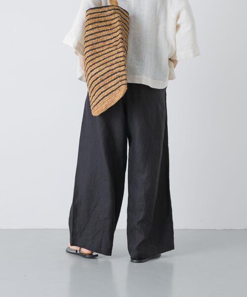 かぐれ(カグレ)の「リネンストレートイージーパンツ(その他パンツ・レディース・ベージュ系その他/ブラック/ブルー系その他・FREE)」の5枚目の写真