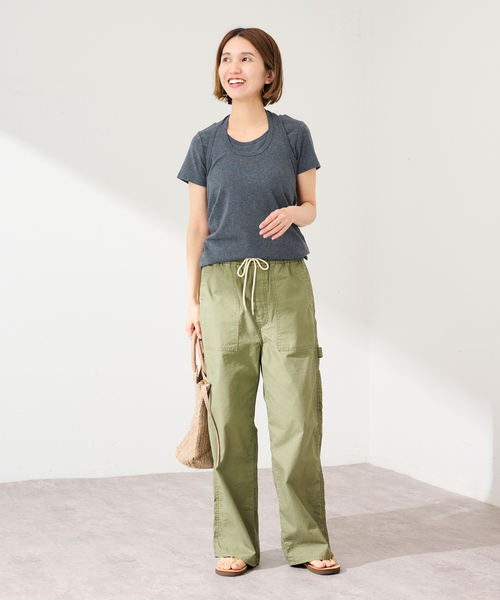 FRAMeWORK（フレームワーク）の「A POINT 別注TAMPICO PM UNI トート（かごバッグ・レディース・ネイビー/アイボリー・FREE）」の3枚目の写真