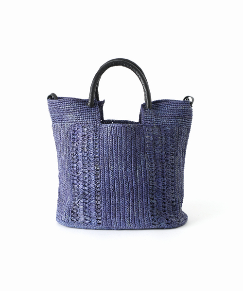 FRAMeWORK（フレームワーク）の「A POINT 別注TAMPICO PM UNI トート（かごバッグ・レディース・ネイビー/アイボリー・FREE）」の14枚目の写真