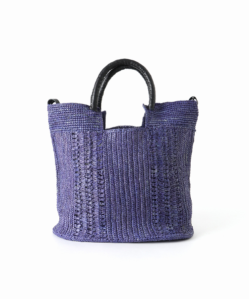 FRAMeWORK（フレームワーク）の「A POINT 別注TAMPICO PM UNI トート（かごバッグ・レディース・ネイビー/アイボリー・FREE）」の16枚目の写真