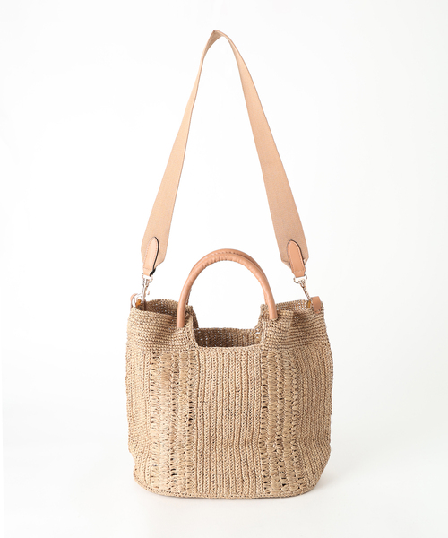 FRAMeWORK（フレームワーク）の「A POINT 別注TAMPICO PM UNI トート（かごバッグ・レディース・ネイビー/アイボリー・FREE）」の22枚目の写真