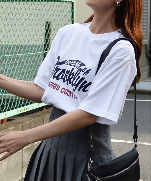 DOUBLE STEAL(ダブルスティール)の「カレッジアソートプリントT(Tシャツ/カットソー・レディース・ホワイト系その他2/ホワイト系その他・MEDIUM)」の15枚目の写真